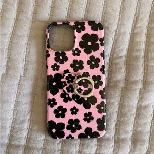 Velvet Caviar Pink & Black Floral Phone Case with Ring Holder